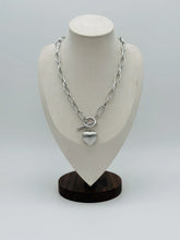 Silver Metallic Heart Necklace